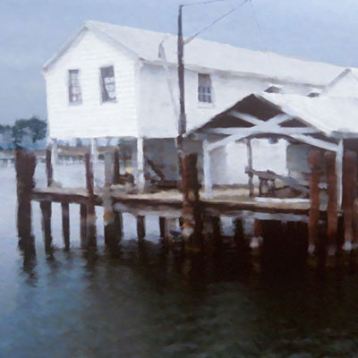 Callis Wharf (2002) 48 x 38.5 inches, an example of Digital Art
