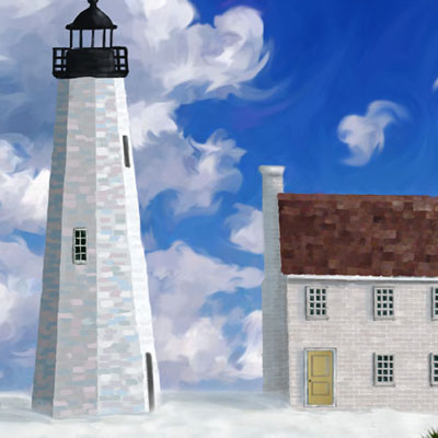 New Point Keepers House (2003) 42 x 33 inches, an example of Digital Art