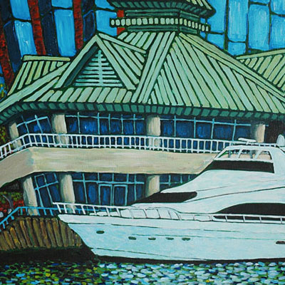 Hampton Visitors Center (2013) 24 x 36 inches, an example of Impressionzm