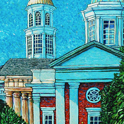 Walk to CNU (2014) 24 x 36 inches, an example of Impressionzm