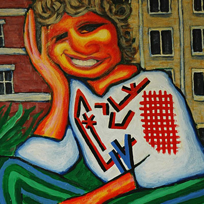 Girl of Costa del Sole (2011) 24 x 36 inches, an example of Syntheses Xpressionizm