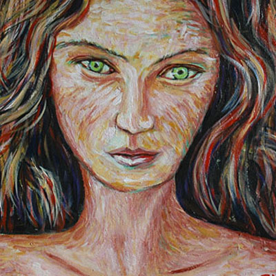 Iconic Neoteny Study (2013) 24 x 24 inches, an example of Hoi Polloi Xpressionizm