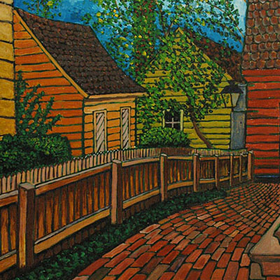 Williamsburg Walk (2014) 24 x 36 inches, an example of Impressionzm
