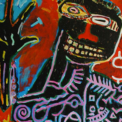 $yriu$ (2014) 36 x 48 inches, an example of Syntheses Xpressionizm