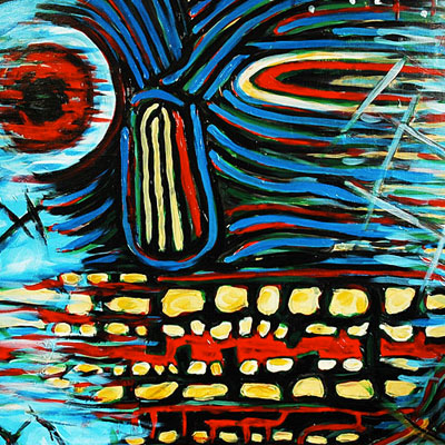 timeMachine (2014) 48 x 36 inches, an example of BrandMill Xpressionizm