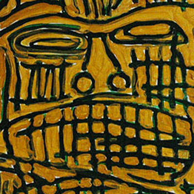 hyteBowie (2015) 24 x 24 inches, an example of BrandMill Xpressionizm