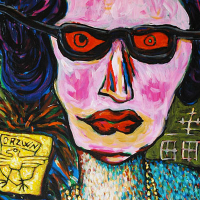 DR DRZWN (2014) 36 x 48 inches, an example of Syntheses Xpressionizm