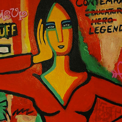 Contemporary Urban Legend (2011) 36 x 48 inches, an example of Syntheses Xpressionizm